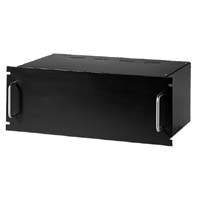 Rack 19", 1HE, 480 x 44 x 290 mm, metalni, crni
