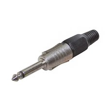 Jack 6.3 mm, mono, crni, metalni