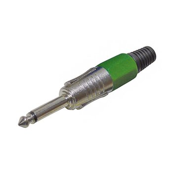 Jack 6.3 mm, mono, zeleni, metalni