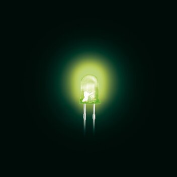LED 5mm, standard, zelena