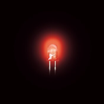 LED 5mm, standard, crvena